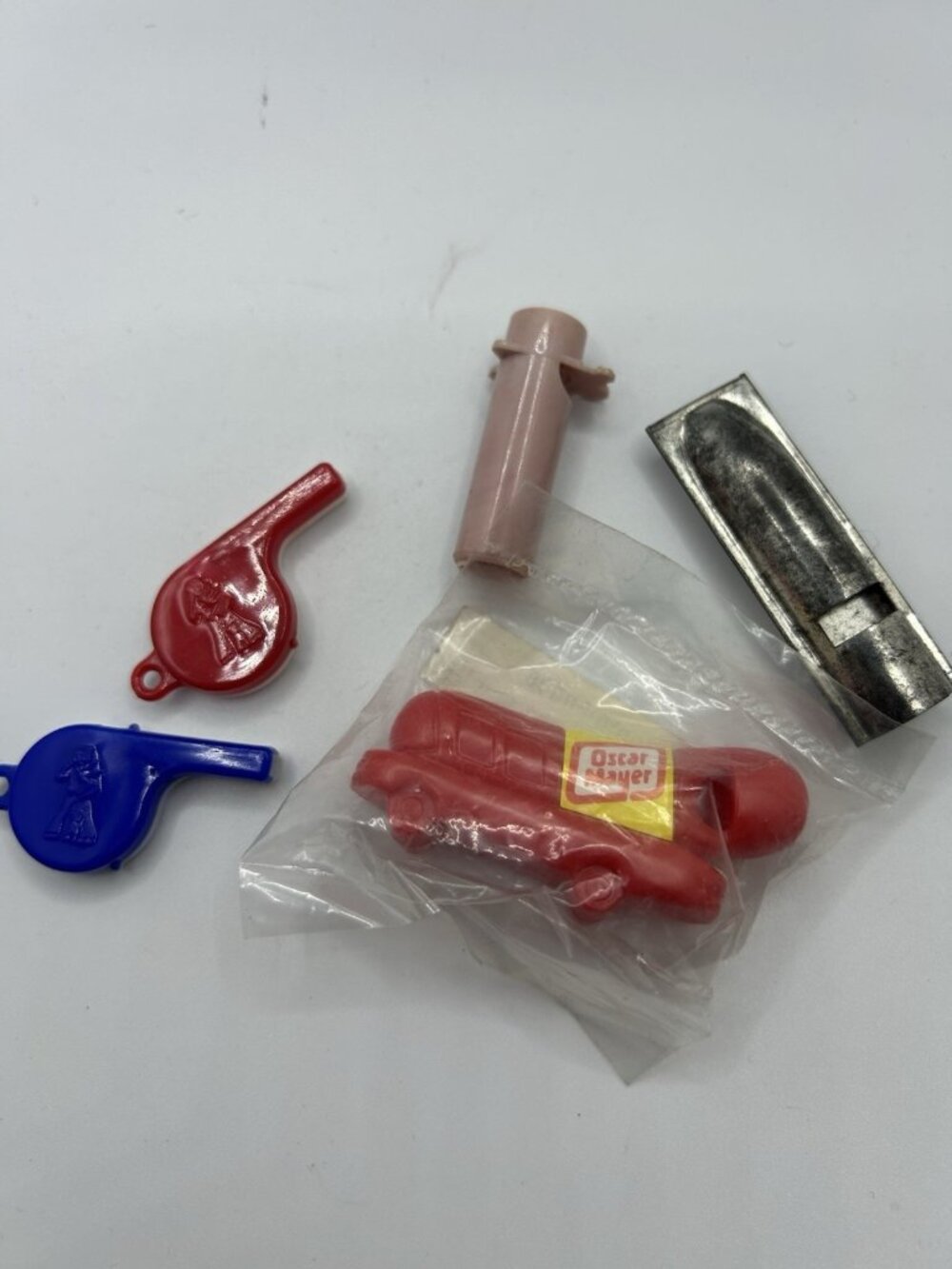 Vintage Whistles, Cracker Jack Toys Oscar Meyer Small Toys